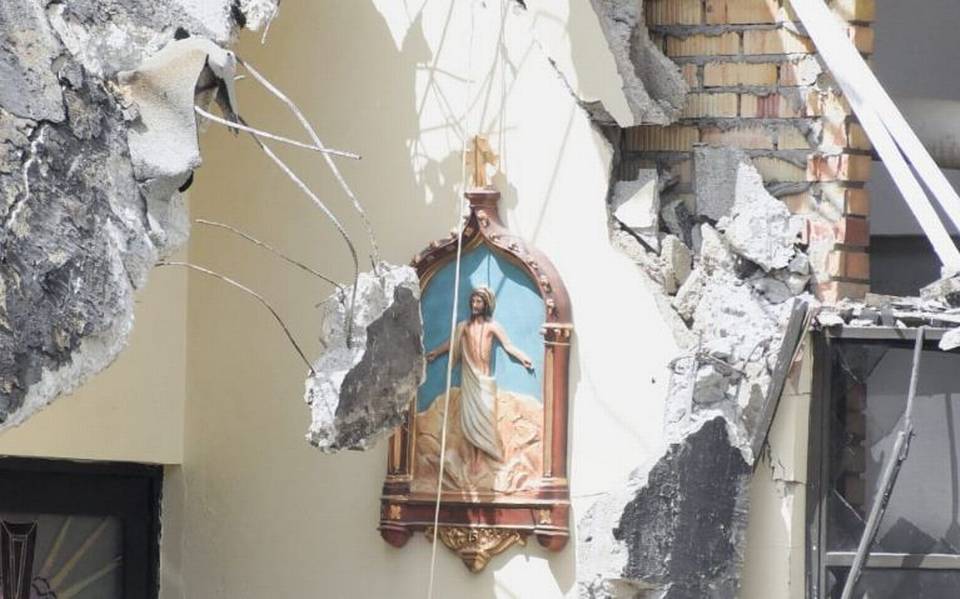 Imagen de Jesucristo resulta intacta tras derrumbe en iglesia de